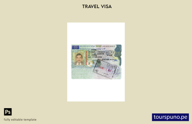 Plantilla de visa Schengen para Chipre lista para imprimir
